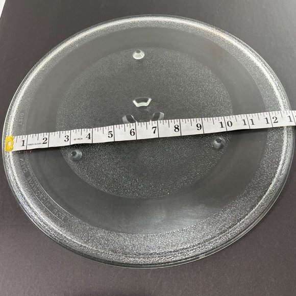 Microwave Glass Turntable Dish 13.5 inches Round with Plastic Turner C198 - Picture 5 of 12
